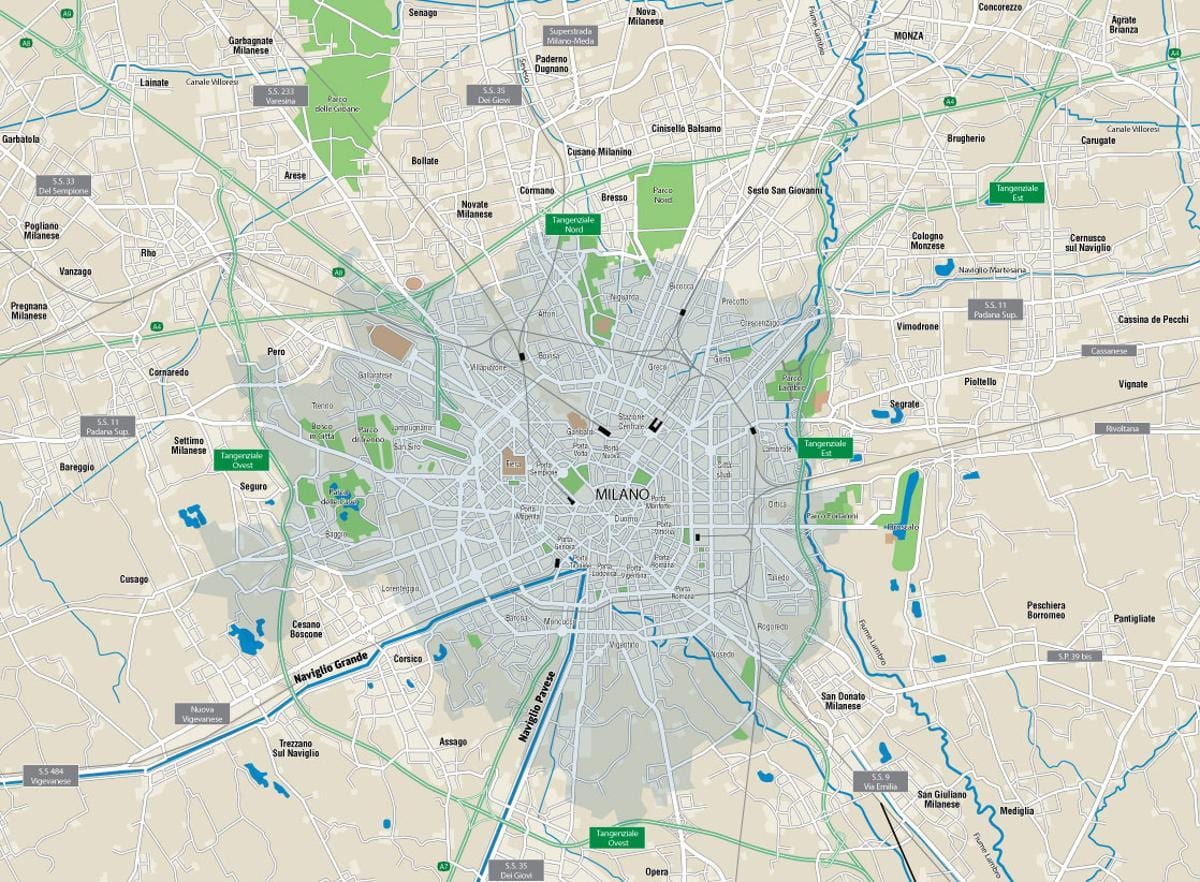 نقشه از میلان کانال