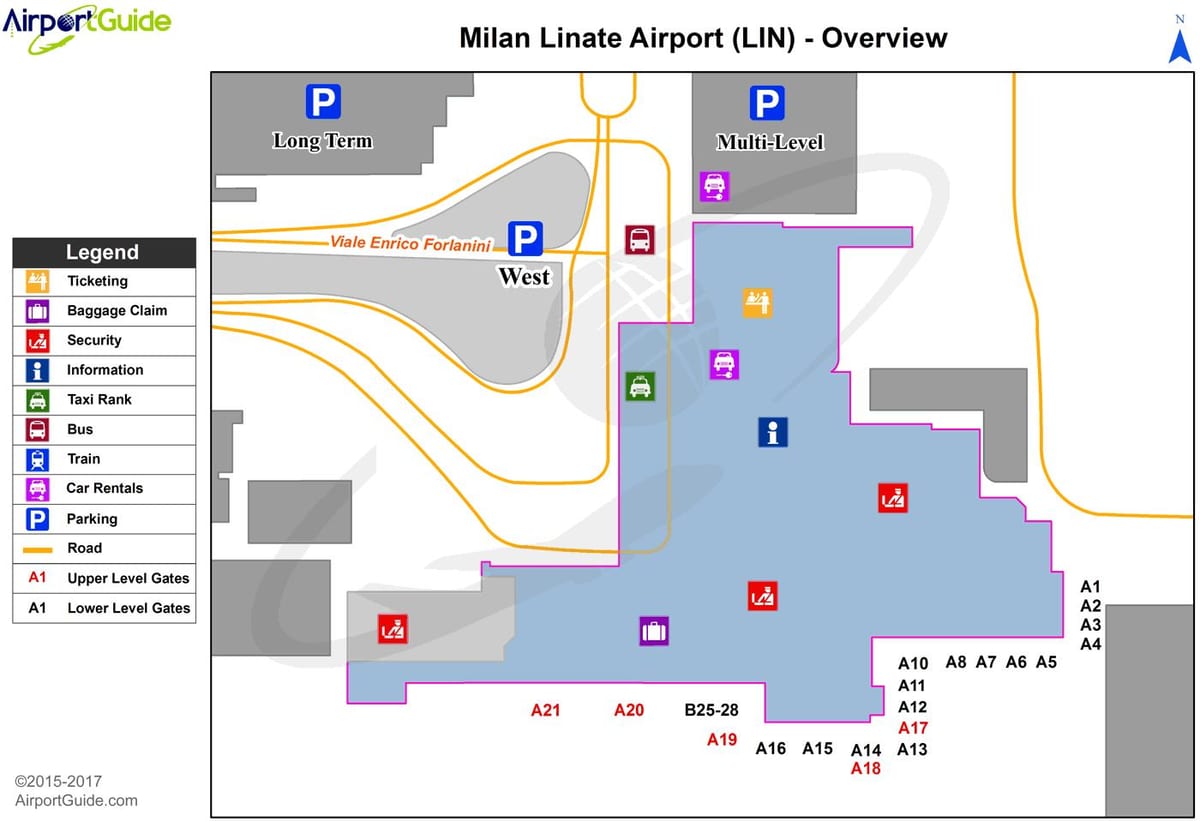 میلان linate نقشه