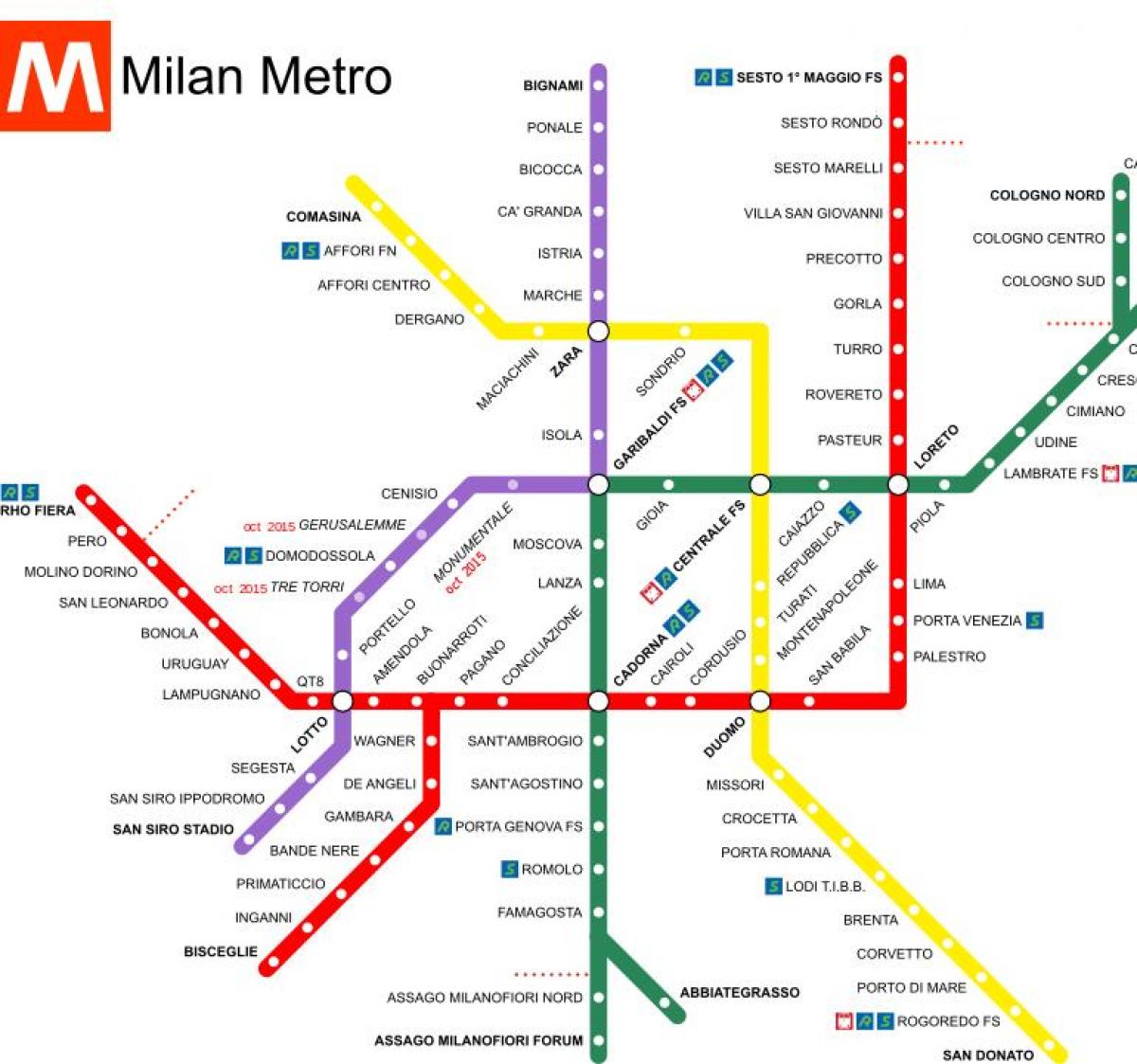 میلان ایتالیا ایستگاه قطار نقشه