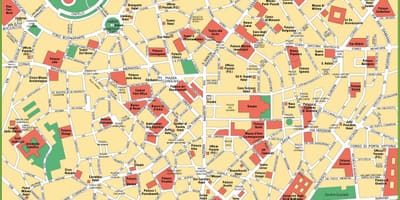 نقشه شهر میلان ایتالیا